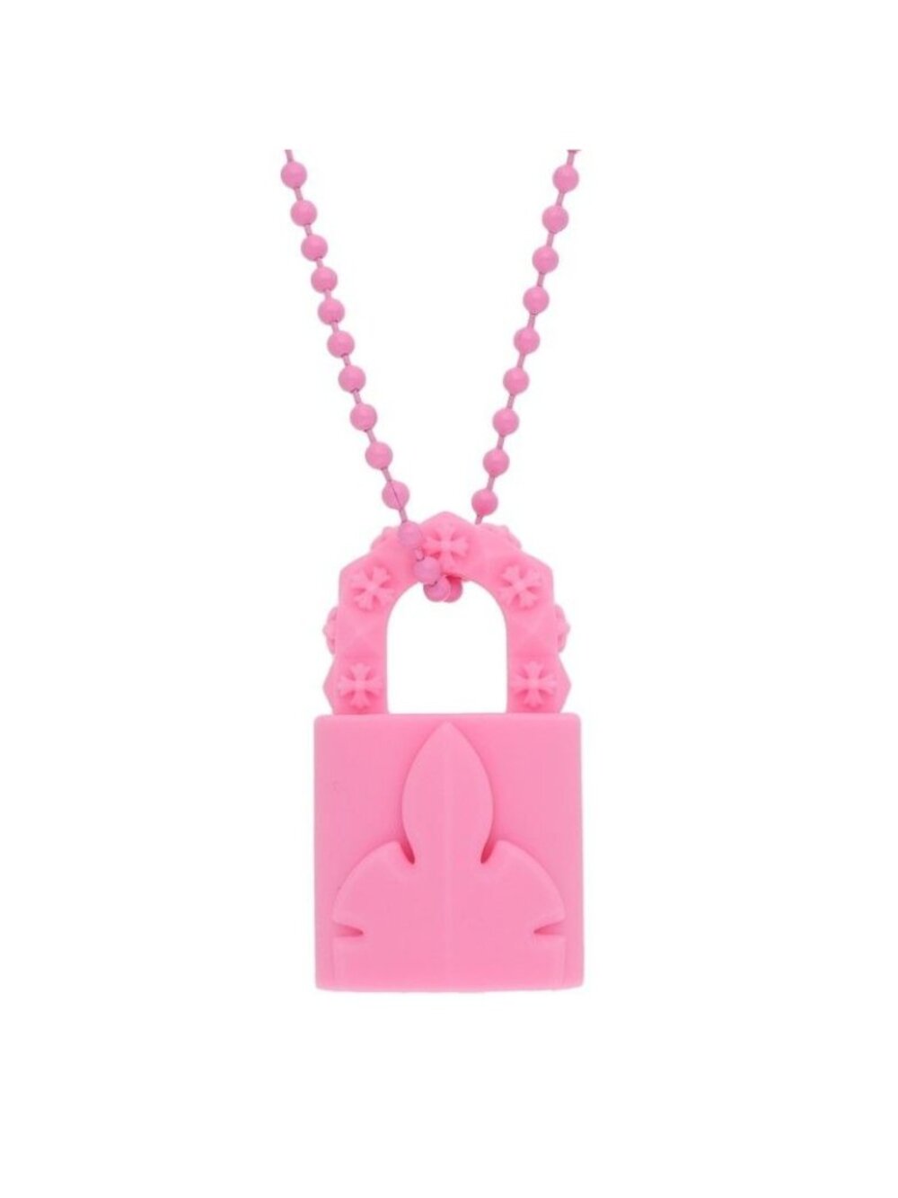 Chrome Hearts Rubber Padlock Flerknee Slcn Silicone Necklace